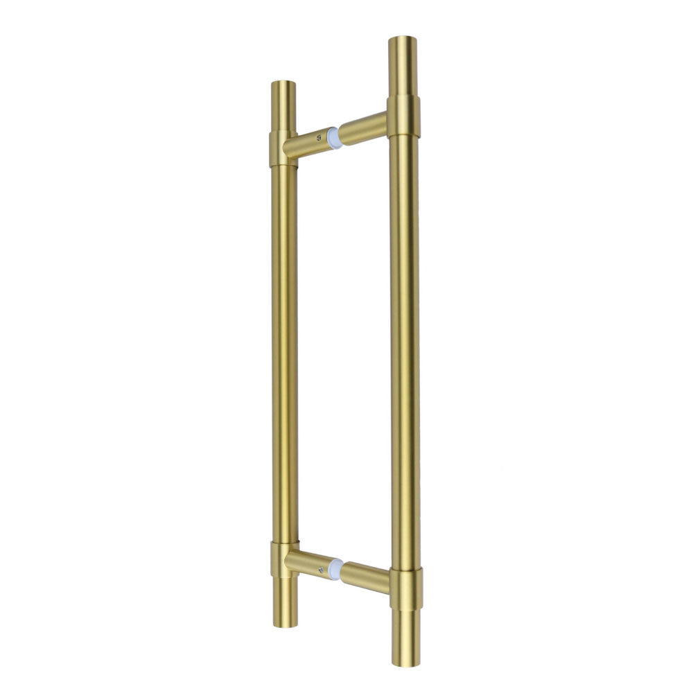 EPH1004 pull handle pair in a satin brass PVD finish for hinged interior doors