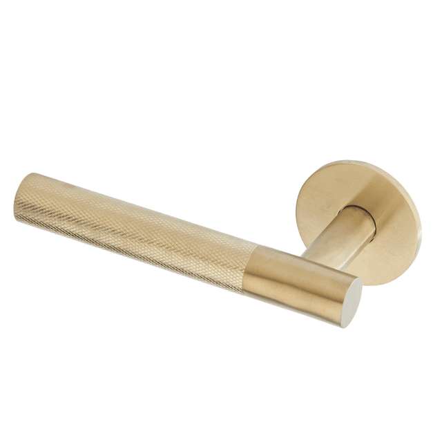 Carlyle lever handle ELH1003 in a Satin PVD Brass finish