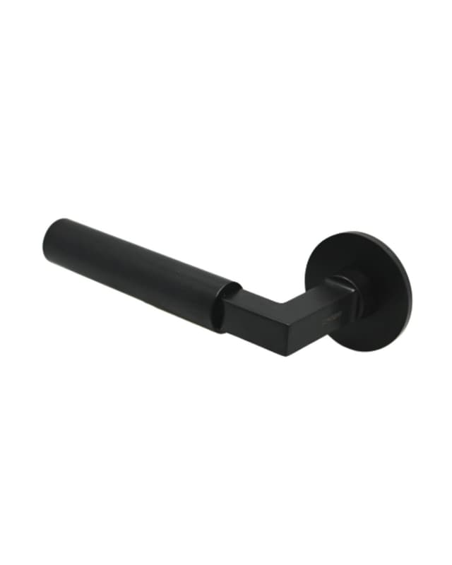 Thurloe lever handle in a matt black pvd finish