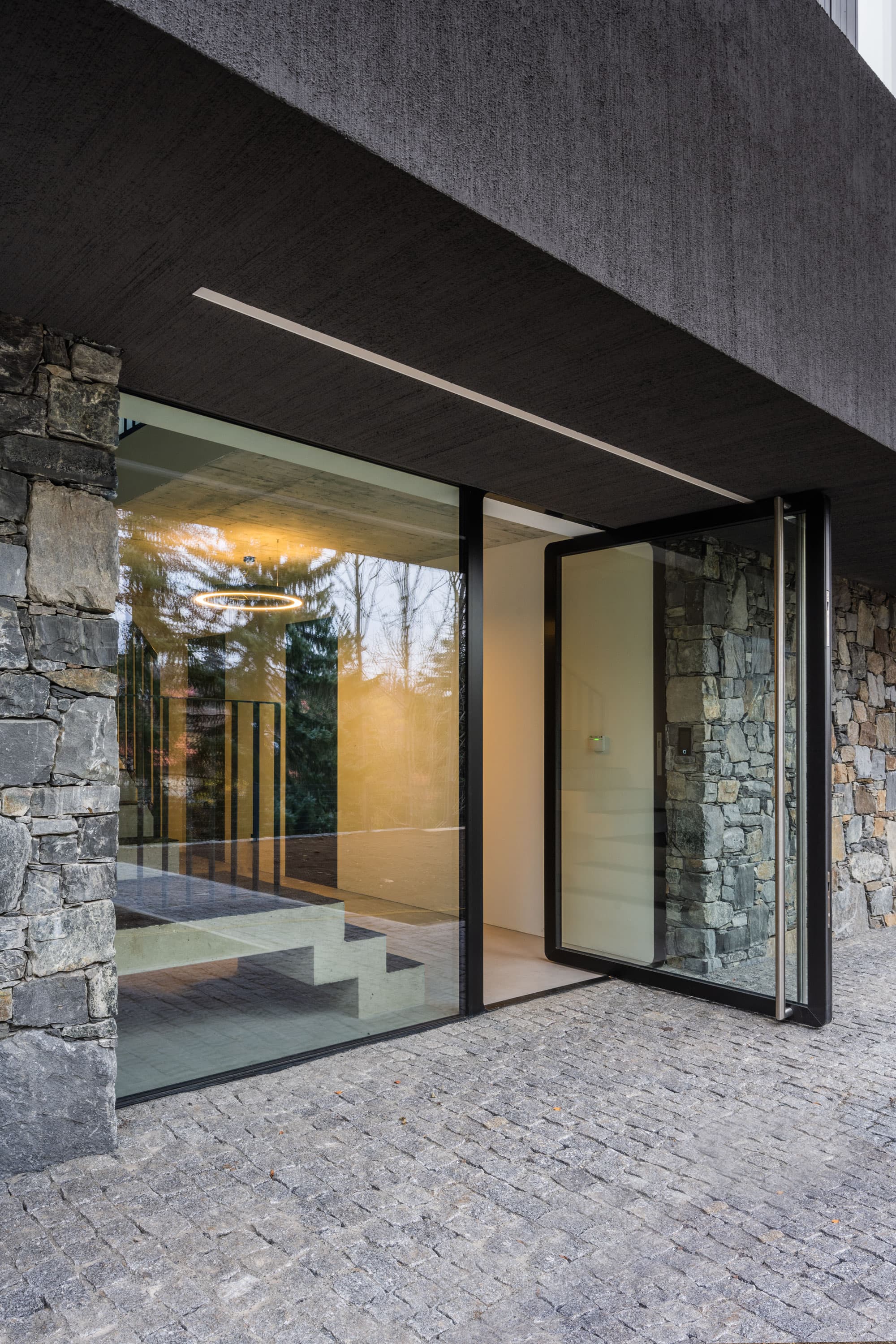 Villa Arnold - System One FritsJurgens pivot on an external entrance door