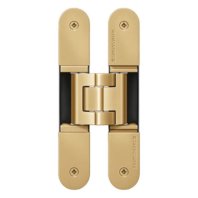 satin brass 3D concealed hinge