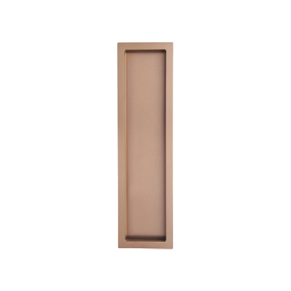 ESD1001 rectangular flush pull handle for sliding doors in a mid-bronze finish