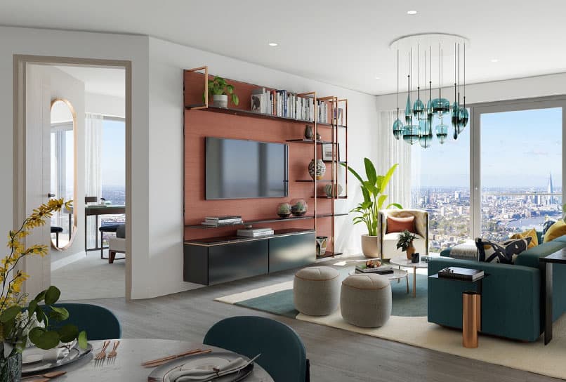 Aspen at Consort Place Canary Warf London - apartment block interior